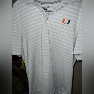 Team issued Miami Hurricanes large golf shirt